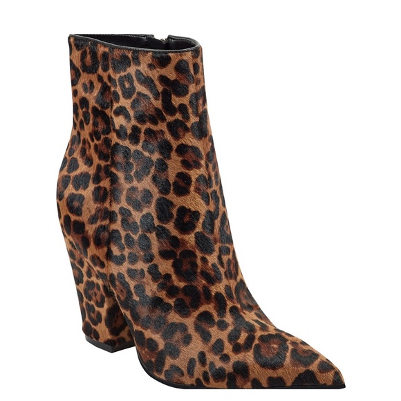 Marc Fisher Shoes - Marc Fisher Animal Print Booties with Chunky Heel. Marked down $75🔥